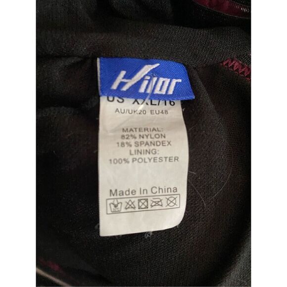 Hilor women’s one piece front crossover, mesh swimsuit, size XXL - Picture 4 of 4